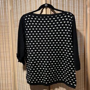 Adorable Heart Print Sweater